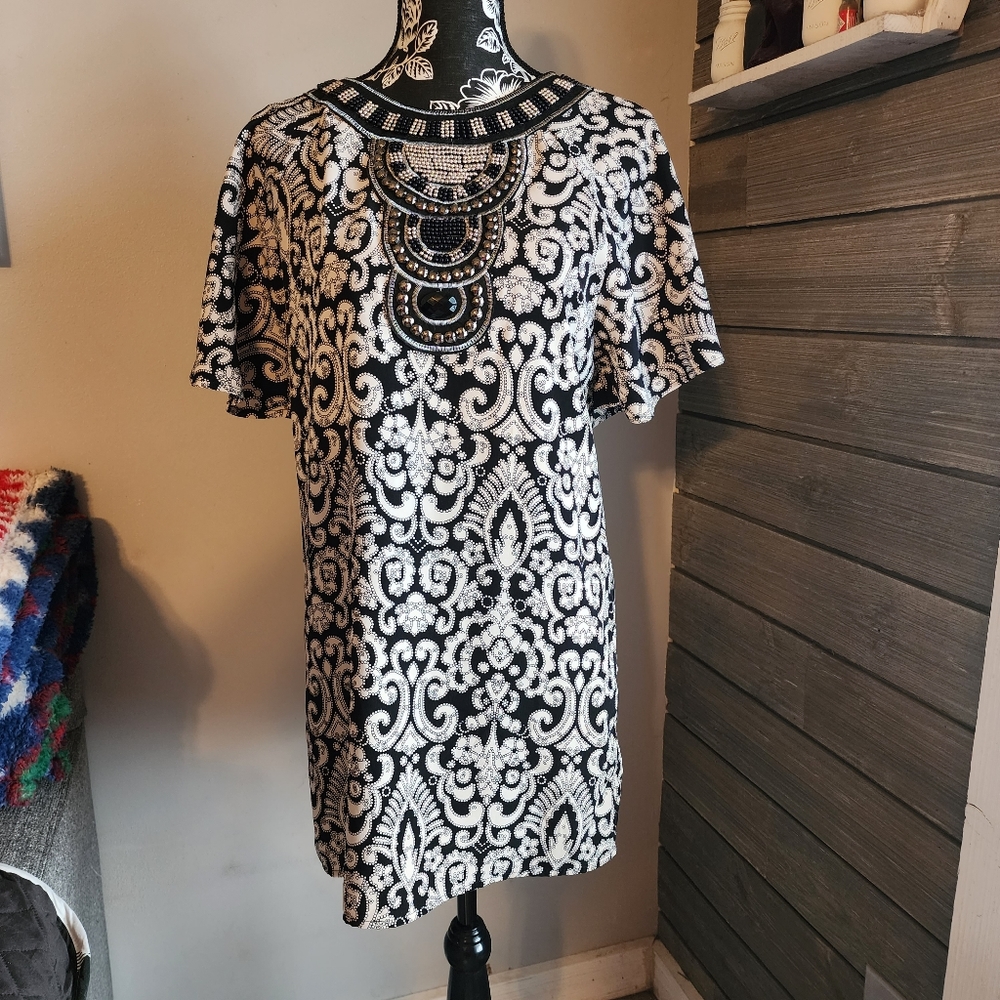 Dina Be Small Dress Ivory/Black